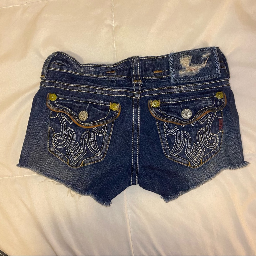 y2k low rise denim mini shorts
